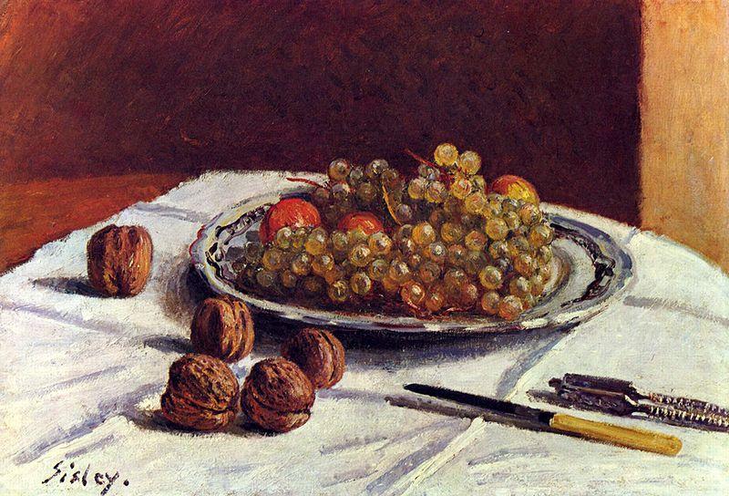 Alfred Sisley Trauben und Nusse oil painting image